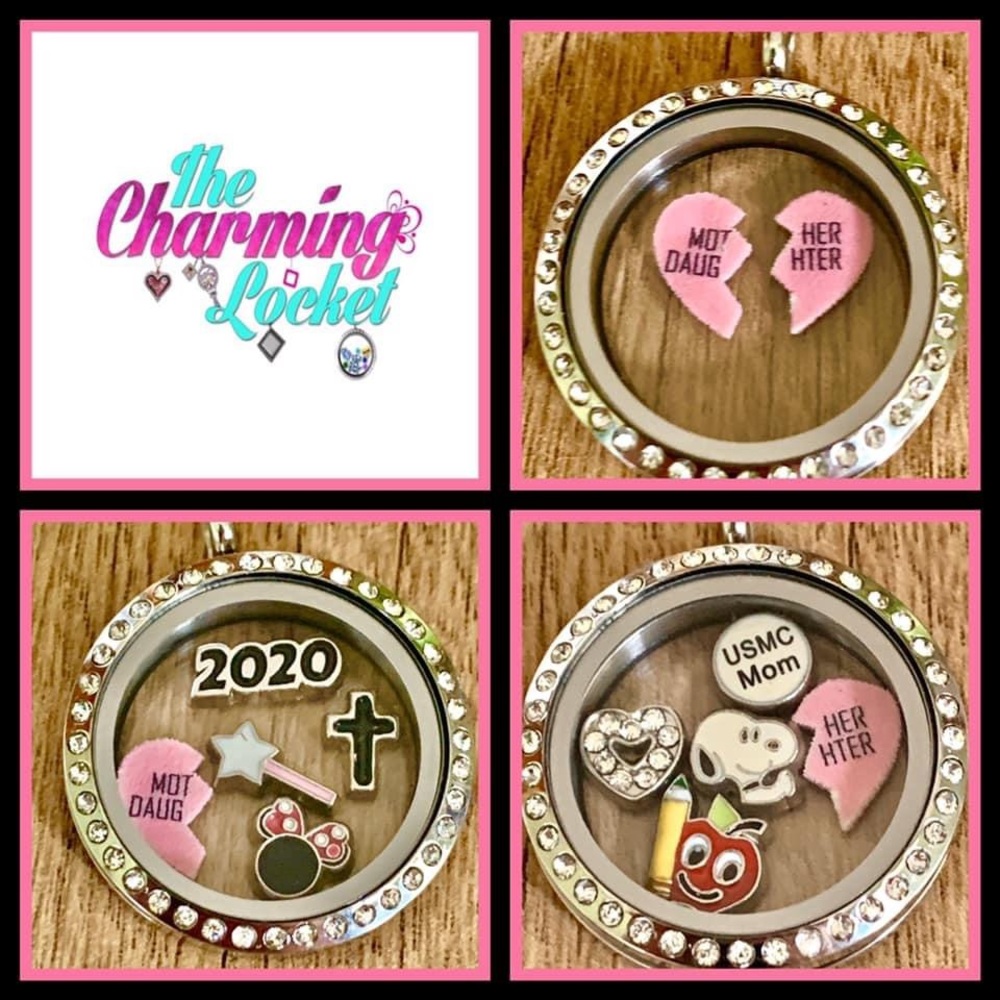 Mother Daughter Floating Locket Set